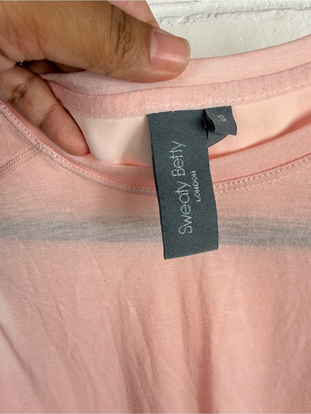 Sweaty Betty London Blush Pink Sheer Workout Tank Size Small - Picture 3 of 6